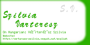 szilvia varteresz business card